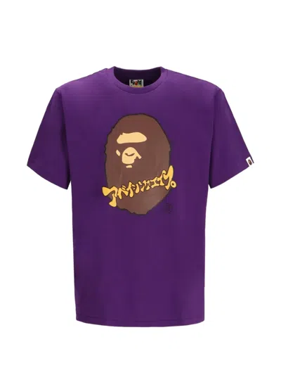 A Bathing Ape Katakana Ape-head T-shirt In Multi