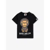 A Bathing Ape Babies' By Milo Graphic-print Cotton-jersey T-shirt 6-9 Months Black