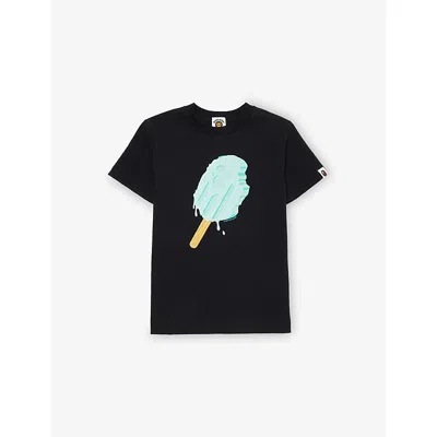 A Bathing Ape Kids' Lack Ice-cream Graphic Print Cotton T-shirt 2-1 In Multi