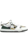 A Bathing Ape Leather-panelled Sneakers In White