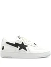 A Bathing Ape Leather Sneakers In White