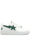 A Bathing Ape Leather Sneakers In White
