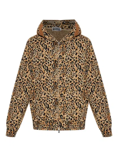 A Bathing Ape Leopard-pattern Hoodie In Animal Print