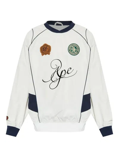 A Bathing Ape Logo-appliqué Sweatshirt In White