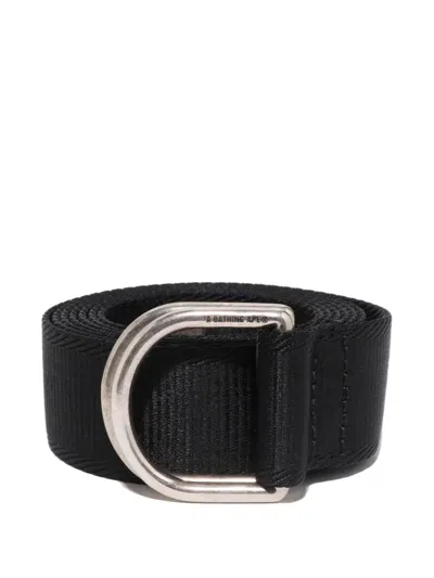 A Bathing Ape Logo Buckle Belt In Black
