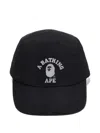 A Bathing Ape Logo Cap In Black