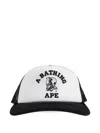 A Bathing Ape Logo-detail Camo-print Trucker Cap In White