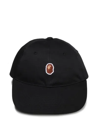A BATHING APE LOGO-EMBROIDERED BASEBALL CAP