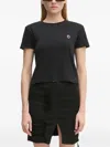 A Bathing Ape Logo-embroidered Cropped T-shirt