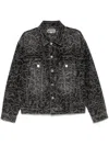 A Bathing Ape All-over Logo Denim Jacket In Black