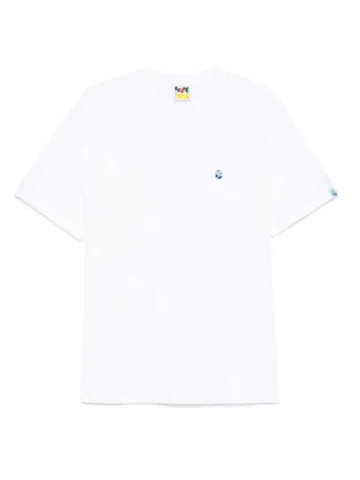 A Bathing Ape Logo-embroidered T-shirt In Red