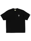 A Bathing Ape Logo-embroidered T-shirt In Black