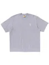 A Bathing Ape Logo-embroidered T-shirt In Grey
