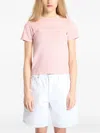 A Bathing Ape Logo-embroidered T-shirt In Pink