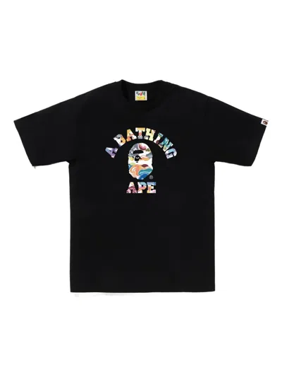 A Bathing Ape Logo-graphic T-shirt In Black