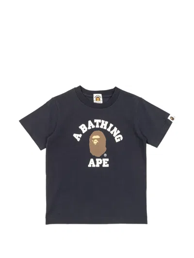 A Bathing Ape Kids' Logo Graphic T-shirt In Blue