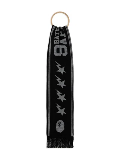 A Bathing Ape Logo-jacquard Scarf