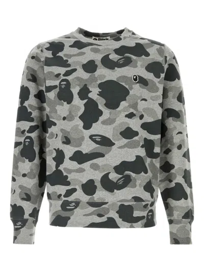 A Bathing Ape Logo-patch Cotton Sweatshirt In Multi