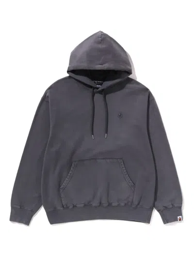 A Bathing Ape Logo-patch Hoodie In Brown