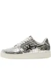 A Bathing Ape Logo-patch Low-top Sneakers In Gray