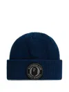 A Bathing Ape Logo-patch Ribbed Beanie Hat