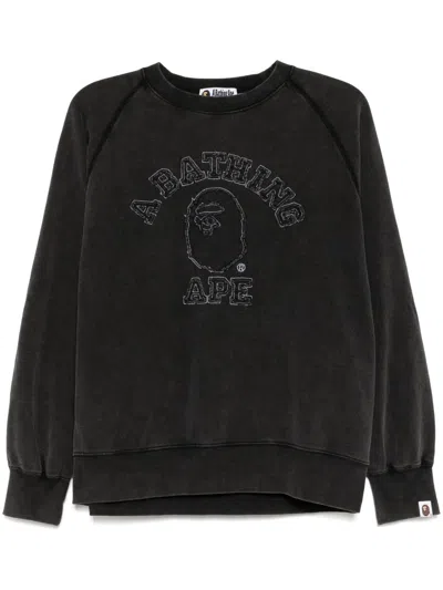 A Bathing Ape Logo Patch Sweater In 黑色