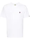 A Bathing Ape Embroidered-logo Cotton T-shirt In White