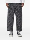 A Bathing Ape Logo-pattern Carpenter Jeans In Gray