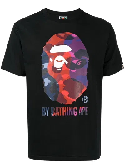 A Bathing Ape T-shirt Mit Logo-print In Black