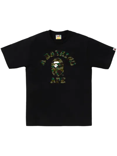 A Bathing Ape Logo-print Cotton T-shirt In Black