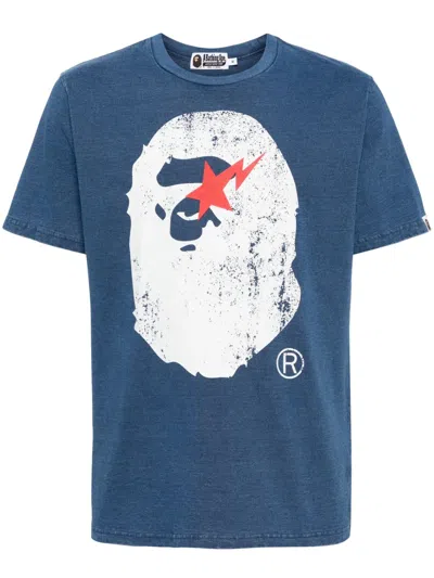 A Bathing Ape Logo-print Cotton T-shirt In Black