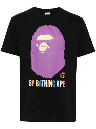 A Bathing Ape Logo-print Cotton T-shirt In Black
