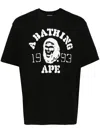 A BATHING APE LOGO-PRINT COTTON T-SHIRT