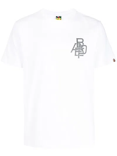A Bathing Ape Embroidered Motif T-shirt In White