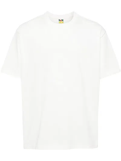 A Bathing Ape Logo-print Cotton T-shirt In White
