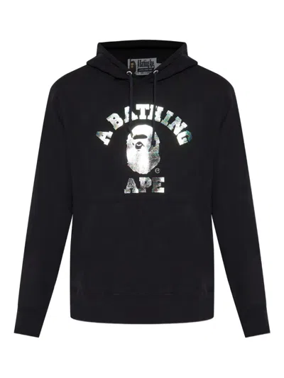 A Bathing Ape Logo-print Hoodie In Black