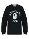 A Bathing Ape Logo-print Long-sleeve T-shirt In Black