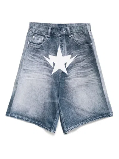 A Bathing Ape Logo-print Shorts In Blue