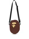 A Bathing Ape Logo-print Shoulder Bag In Brown