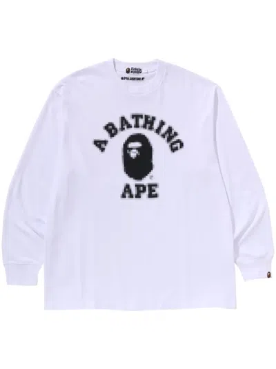 A Bathing Ape Logo-print T-shirt In Weiss