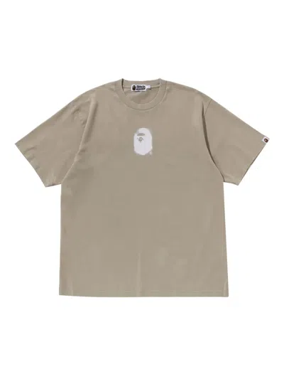 A Bathing Ape Logo-print T-shirt In Gray