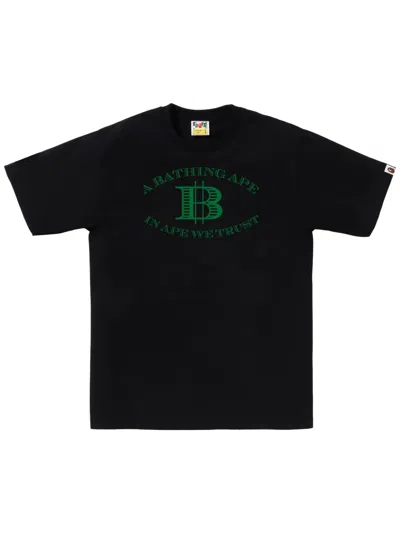 A Bathing Ape Logo-print T-shirt In Black