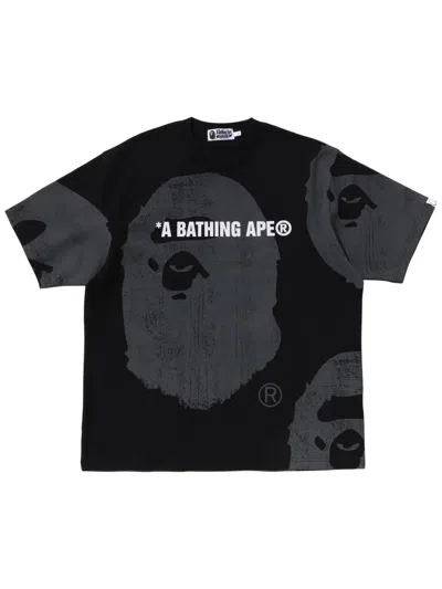 A Bathing Ape Logo-print T-shirt In Black