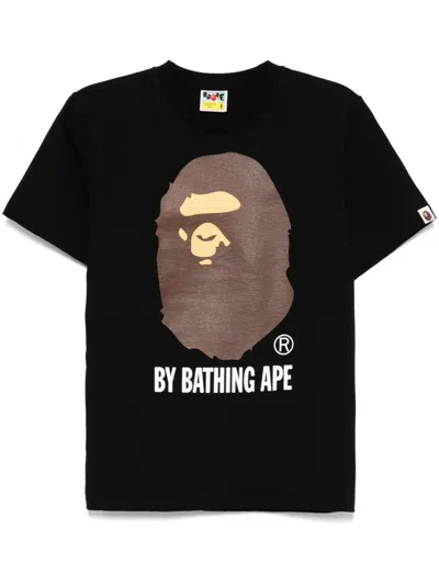 A Bathing Ape Logo-print T-shirt In Black