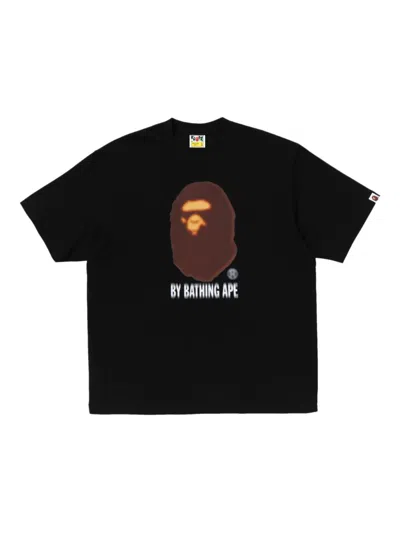 A Bathing Ape Logo-print T-shirt In Black