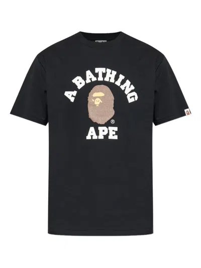 A BATHING APE LOGO-PRINT T-SHIRT