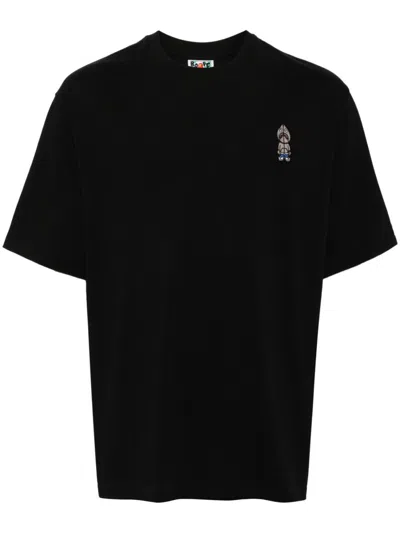 A Bathing Ape Logo Print T-shirt In Black