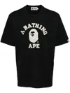 A Bathing Ape Logo-print T-shirt In Black