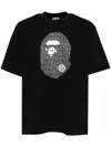 A Bathing Ape Logo-print T-shirt In Black