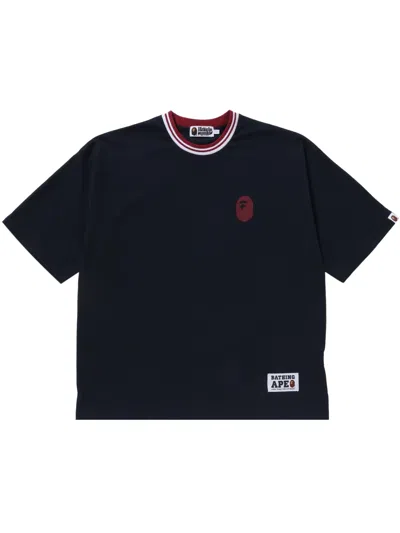 A Bathing Ape Logo-print T-shirt In Blue